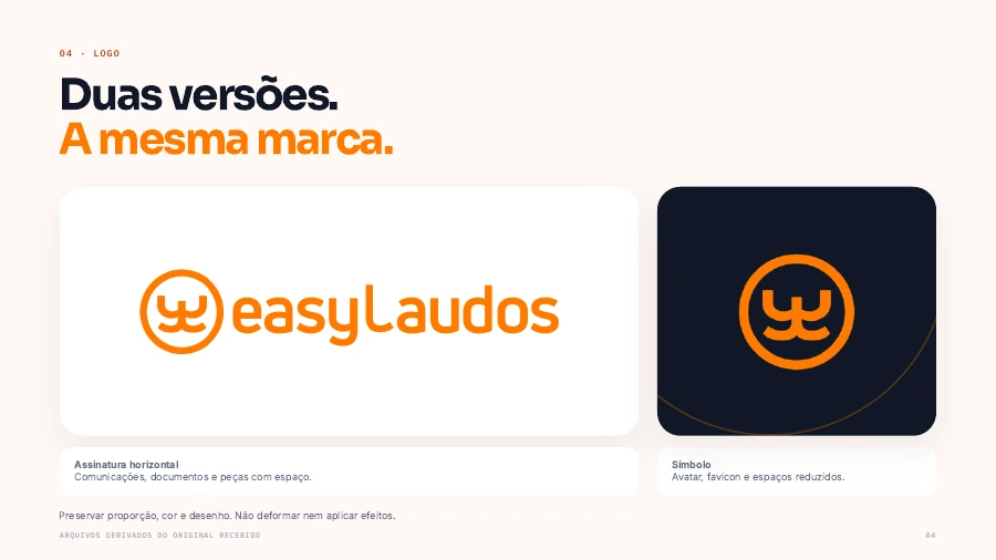 Página do manual com aplicações da marca EasyLaudos.